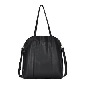 Antik Kraft Black Leather Tote Bag